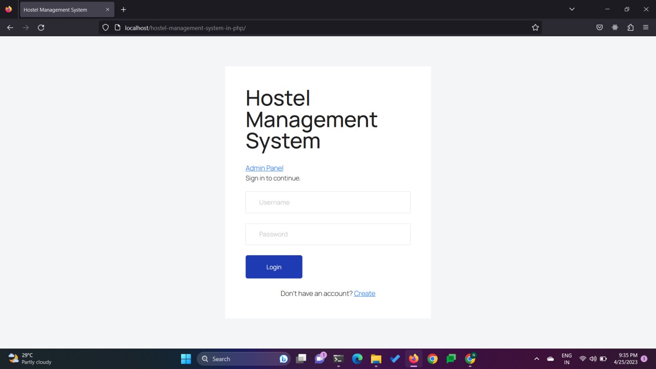 Hostel Management System In PHP And MySQL With Source Co