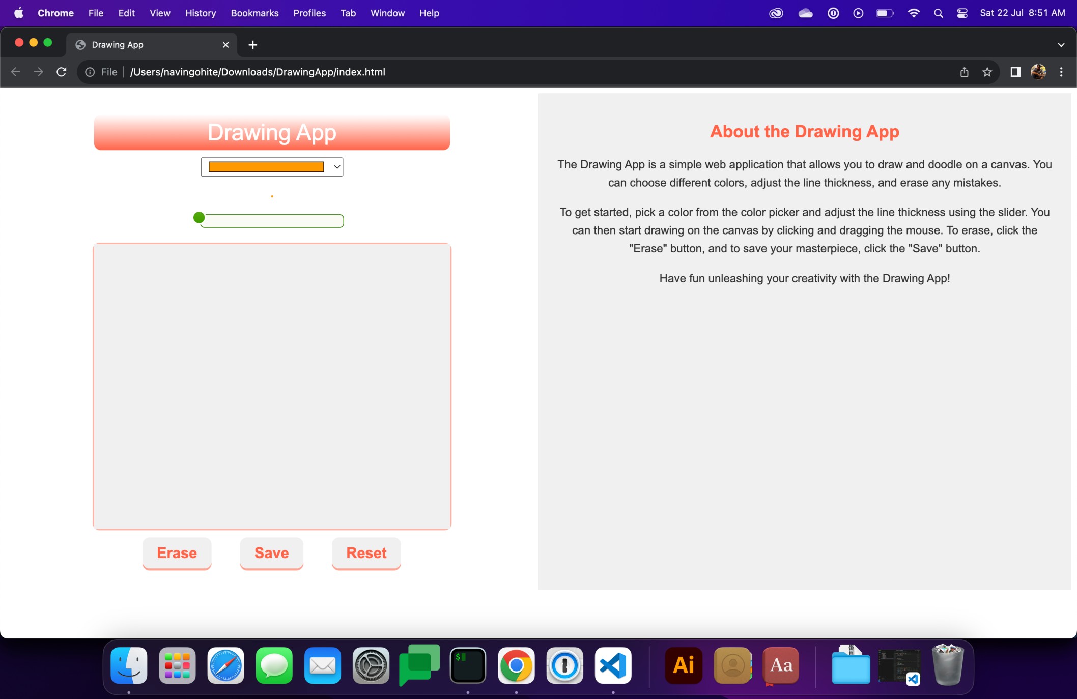 Drawing App - JavaScript with Source Code